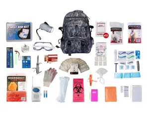 1 Person Elite Survival Kit (72  Hours) - Camo Backpack