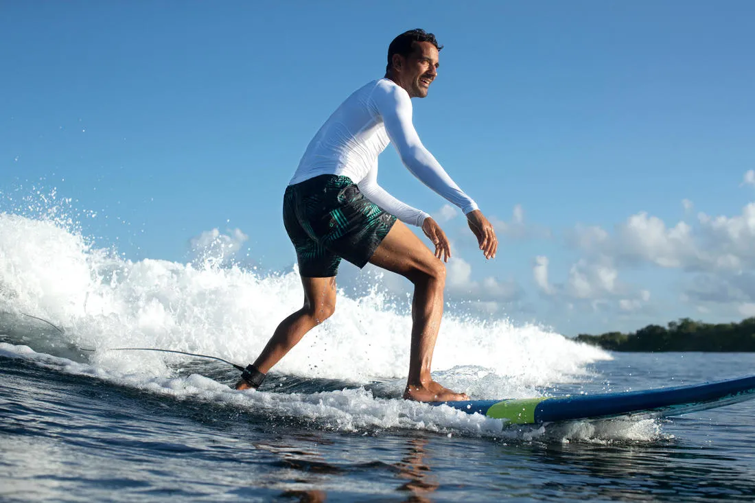 100 Men's Long Sleeve UV Protection Surfing Top T-Shirt