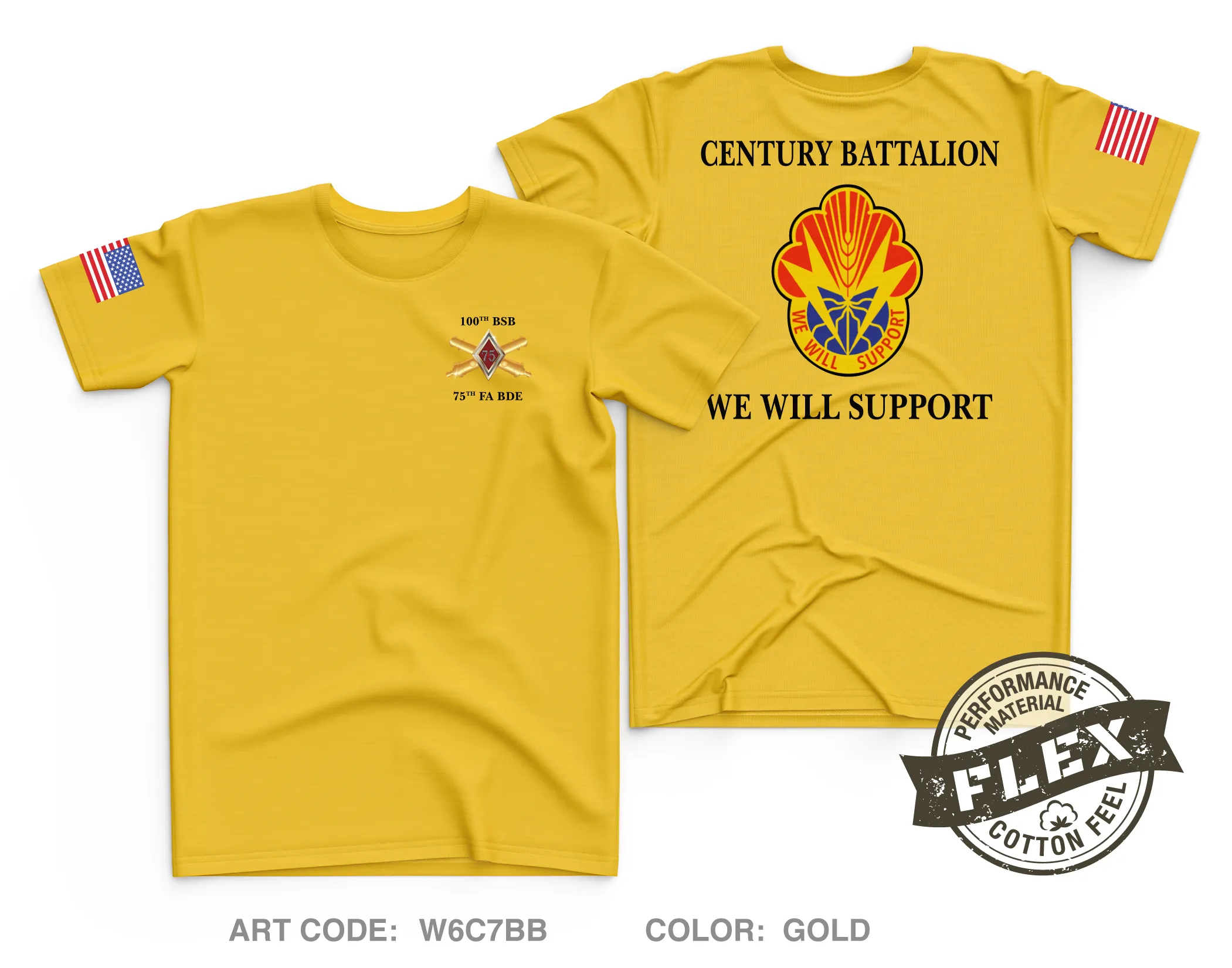 100TH BSB Core Men's SS Flex Performance Tee - W6C7BB