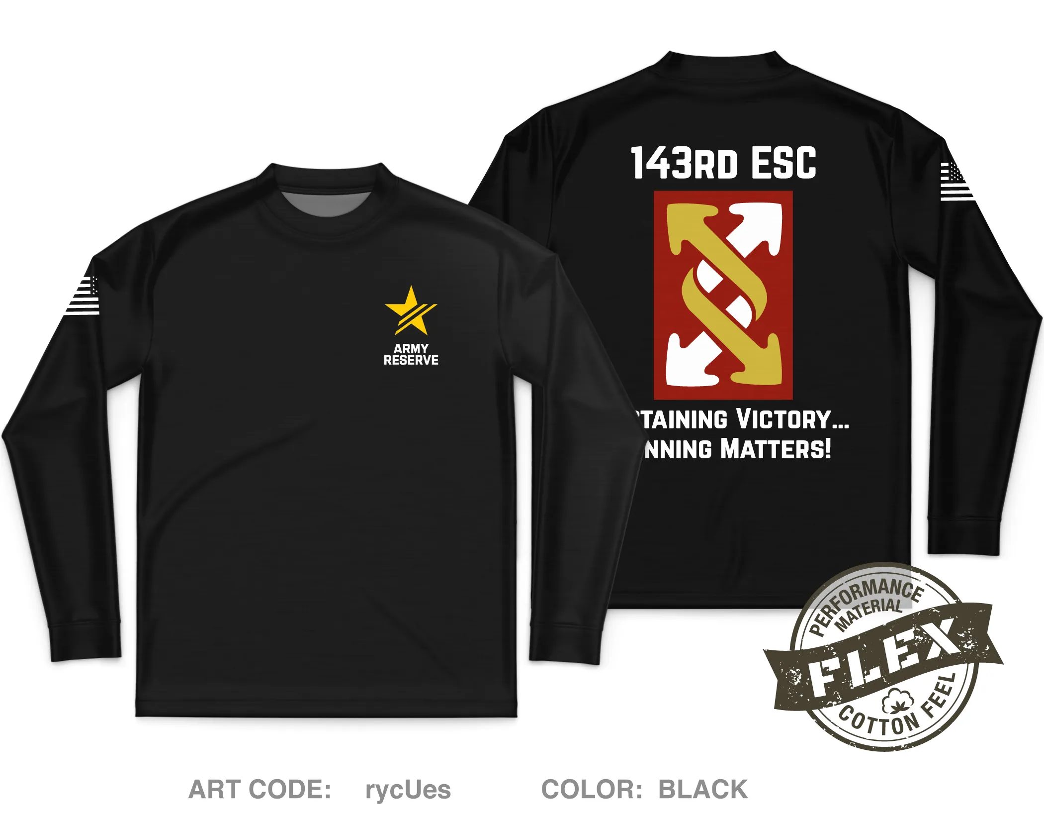 143rd ESC Core Men's LS Flex Performance Tee - rycUes