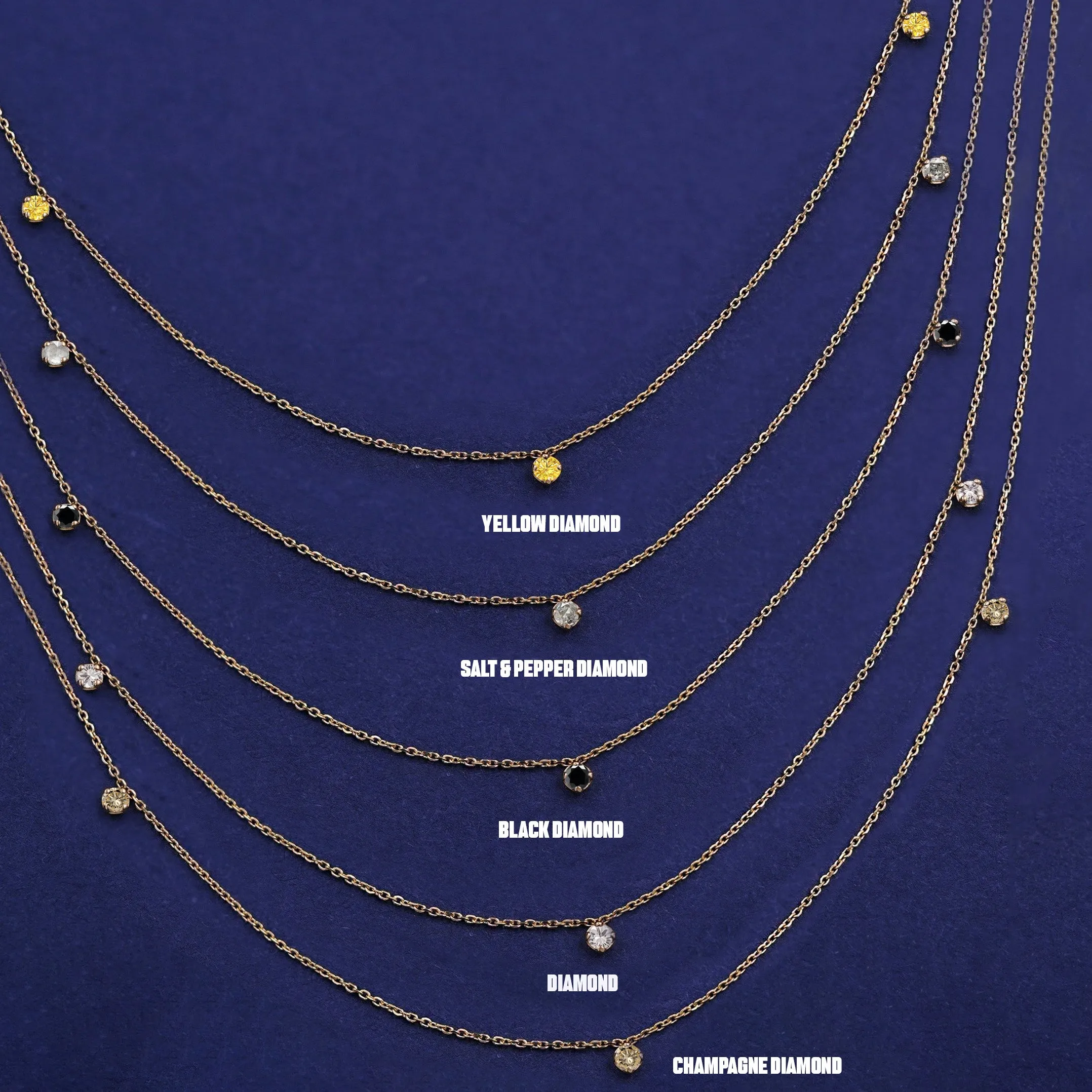 3 Diamond Cable Necklace