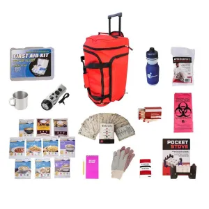 44 Meals Food Storage Survival Kit Red Wheel Bag
