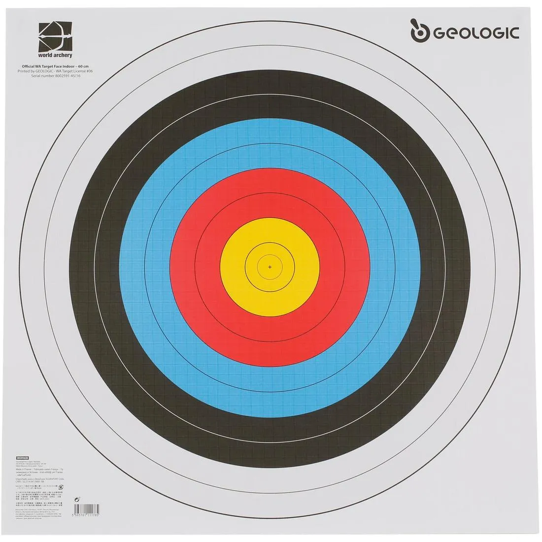 5 Archery Target Faces 60x60 cm
