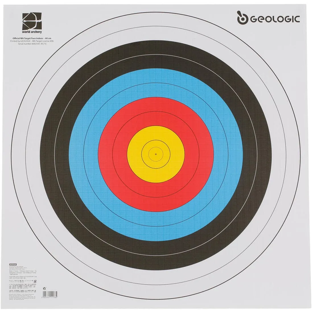 5 BLASONS TIR A L'ARC 60x60 cm