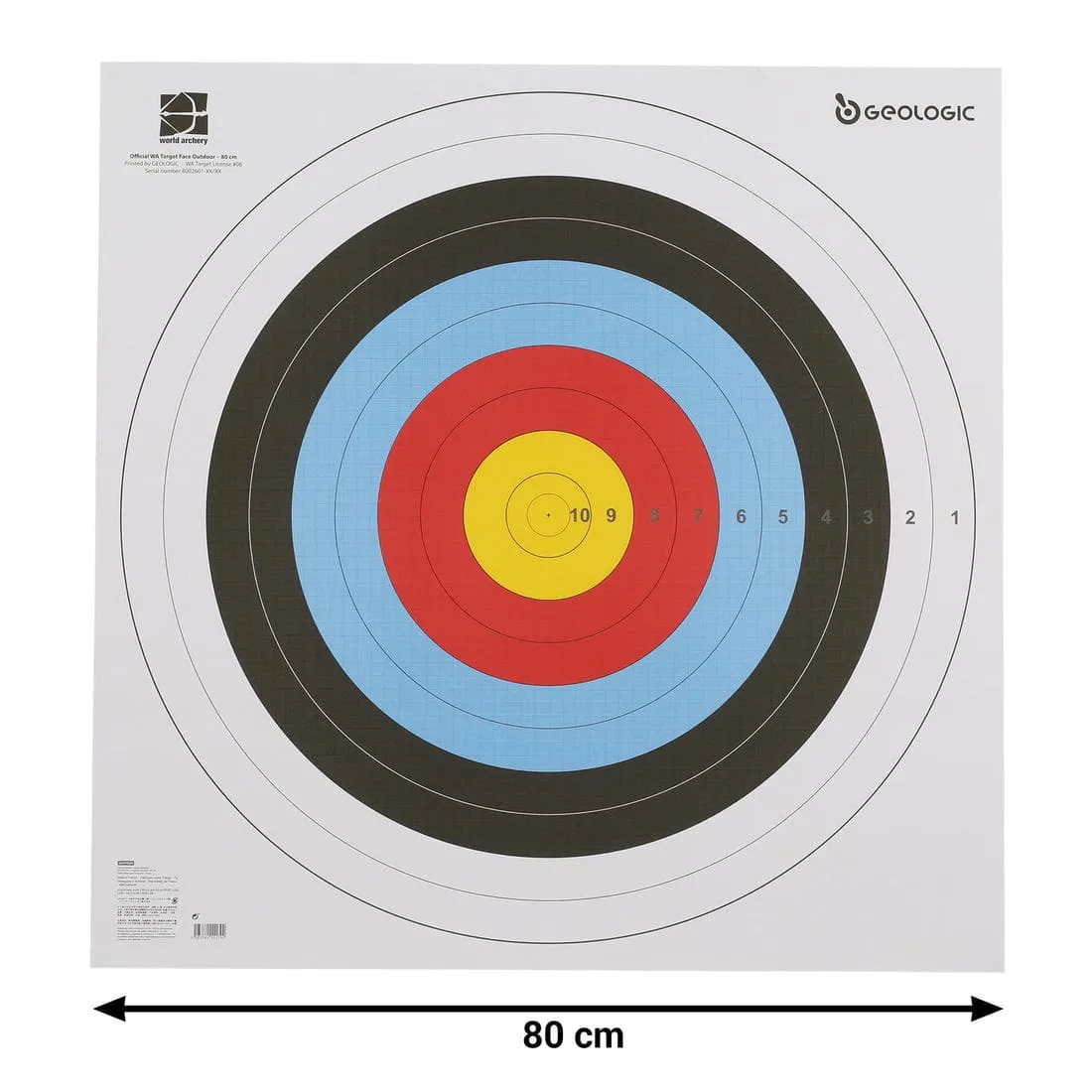 5 BLASONS TIR A L'ARC 80x80 cm