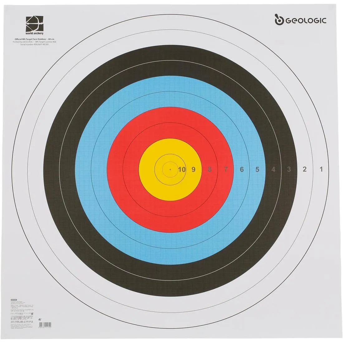5 BLASONS TIR A L'ARC 80x80 cm