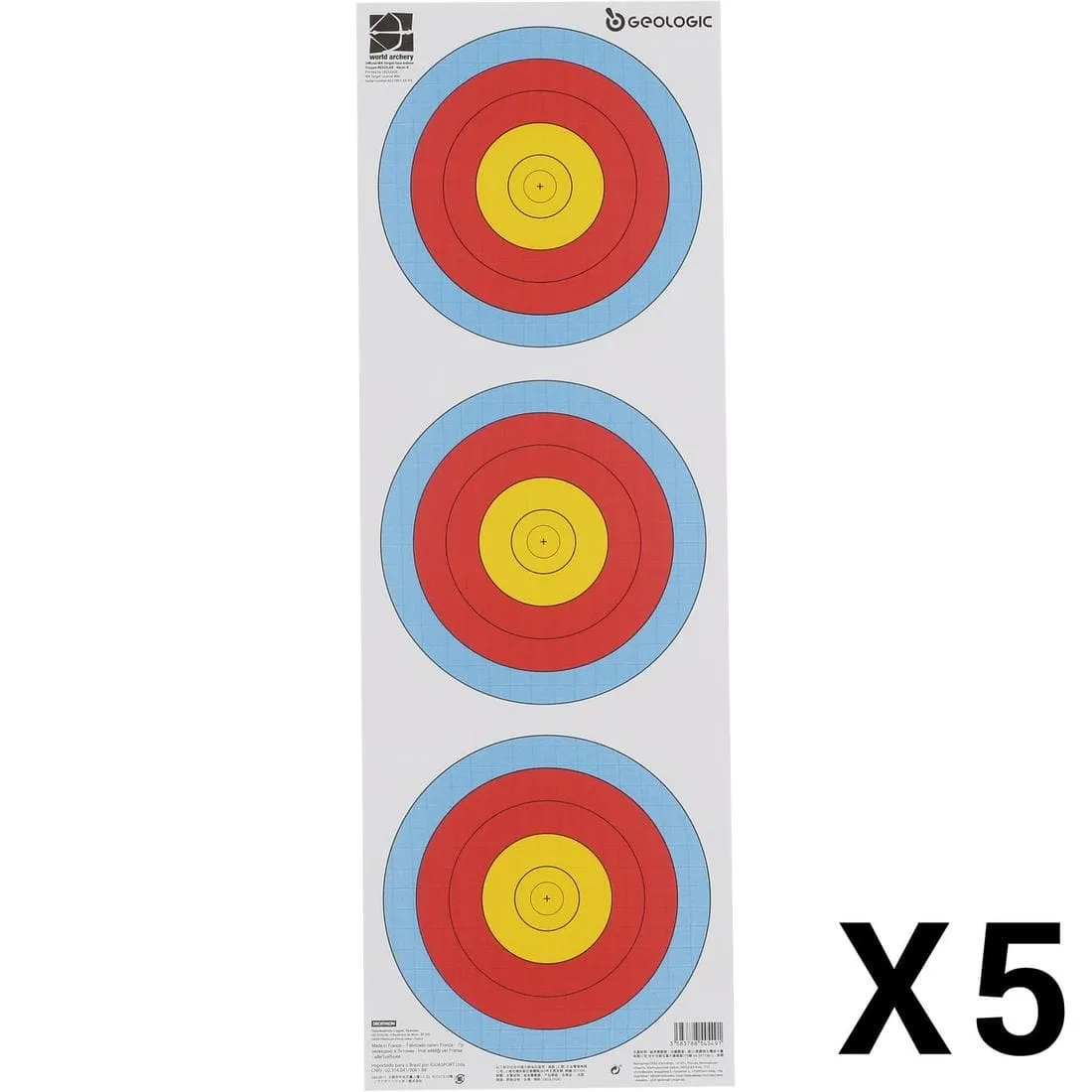 5 BLASONS TIR A L'ARC TRISPOT