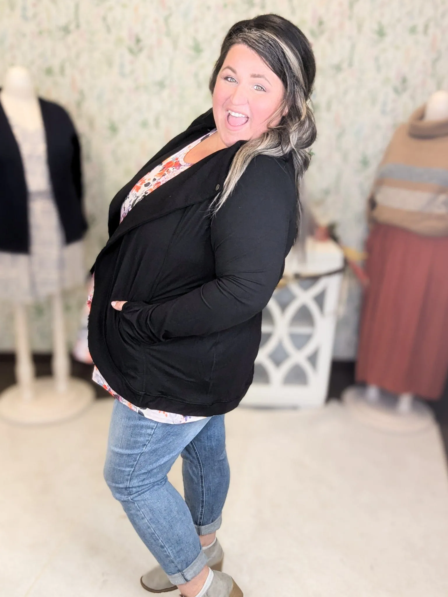 Abigail Athletic Asymmetrical Cardi Jacket (many colors!)
