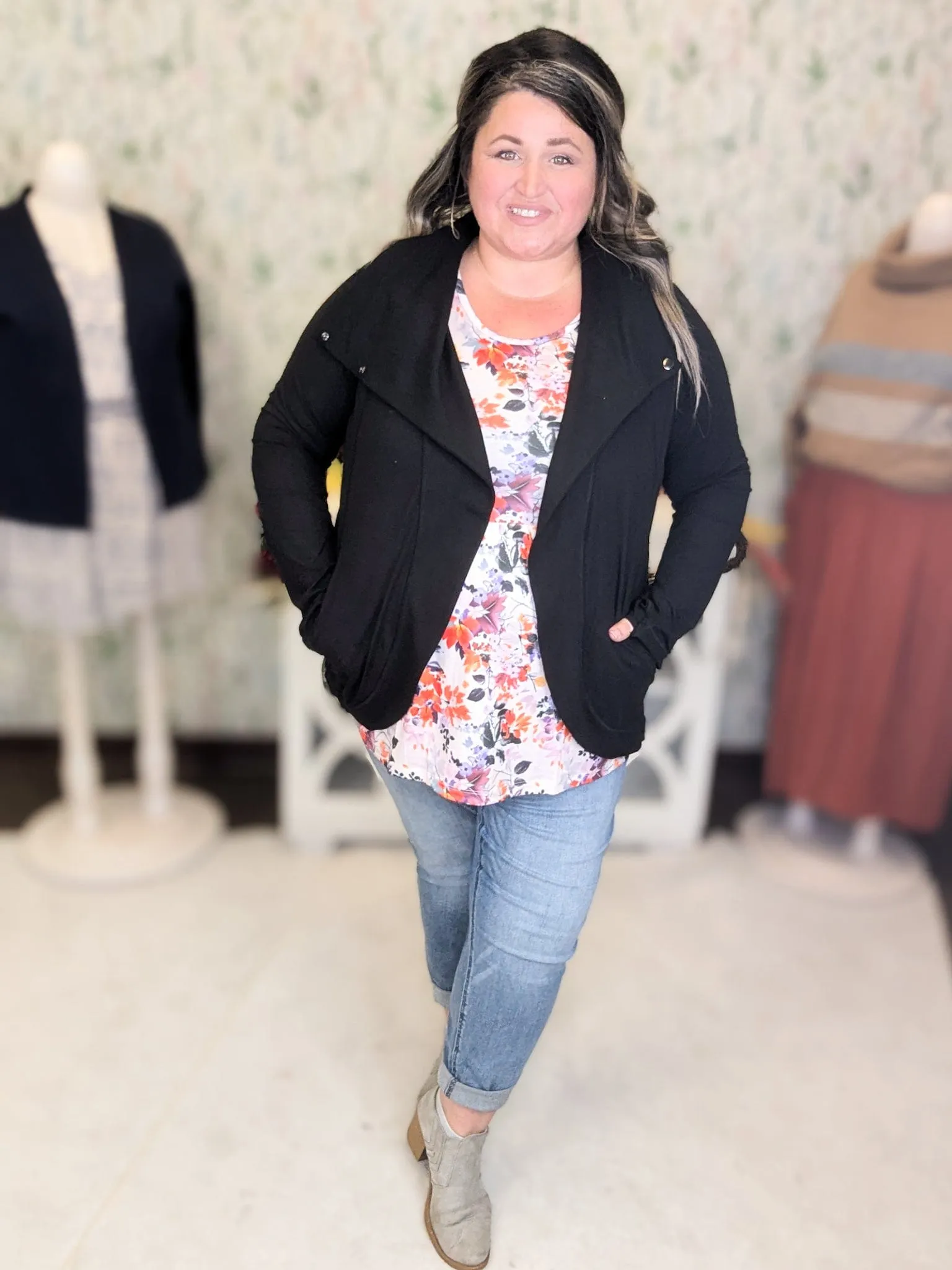 Abigail Athletic Asymmetrical Cardi Jacket (many colors!)