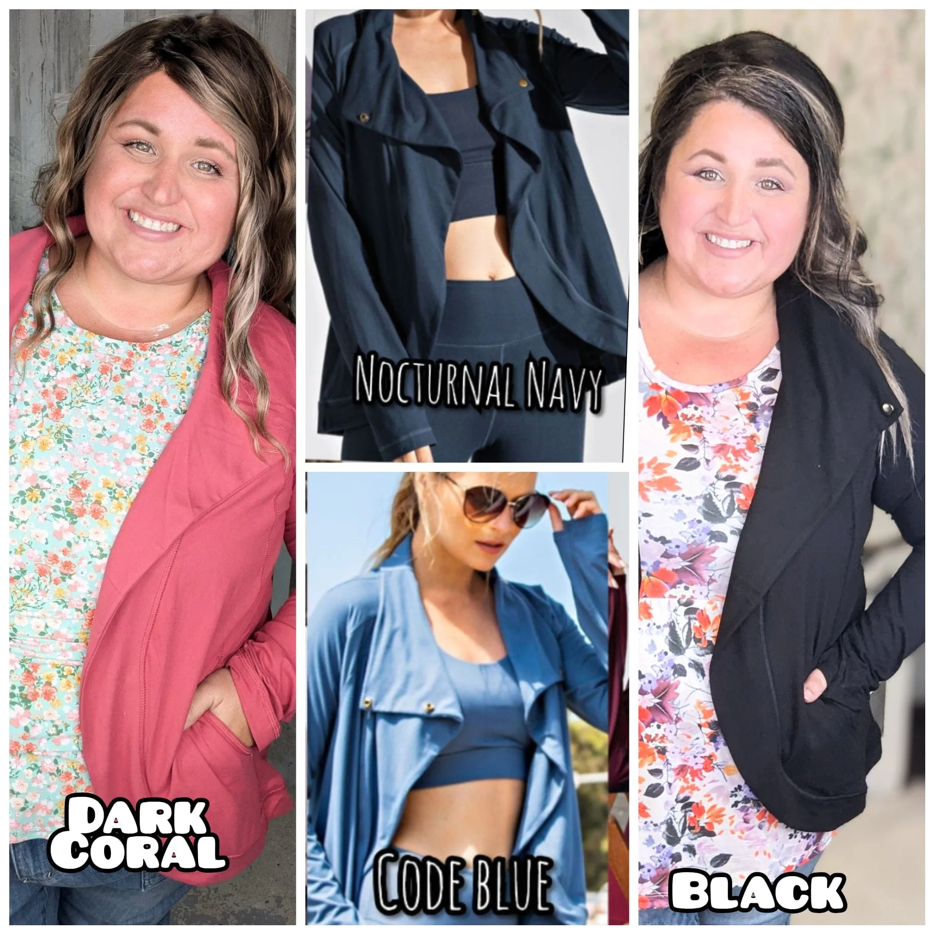 Abigail Athletic Asymmetrical Cardi Jacket (many colors!)