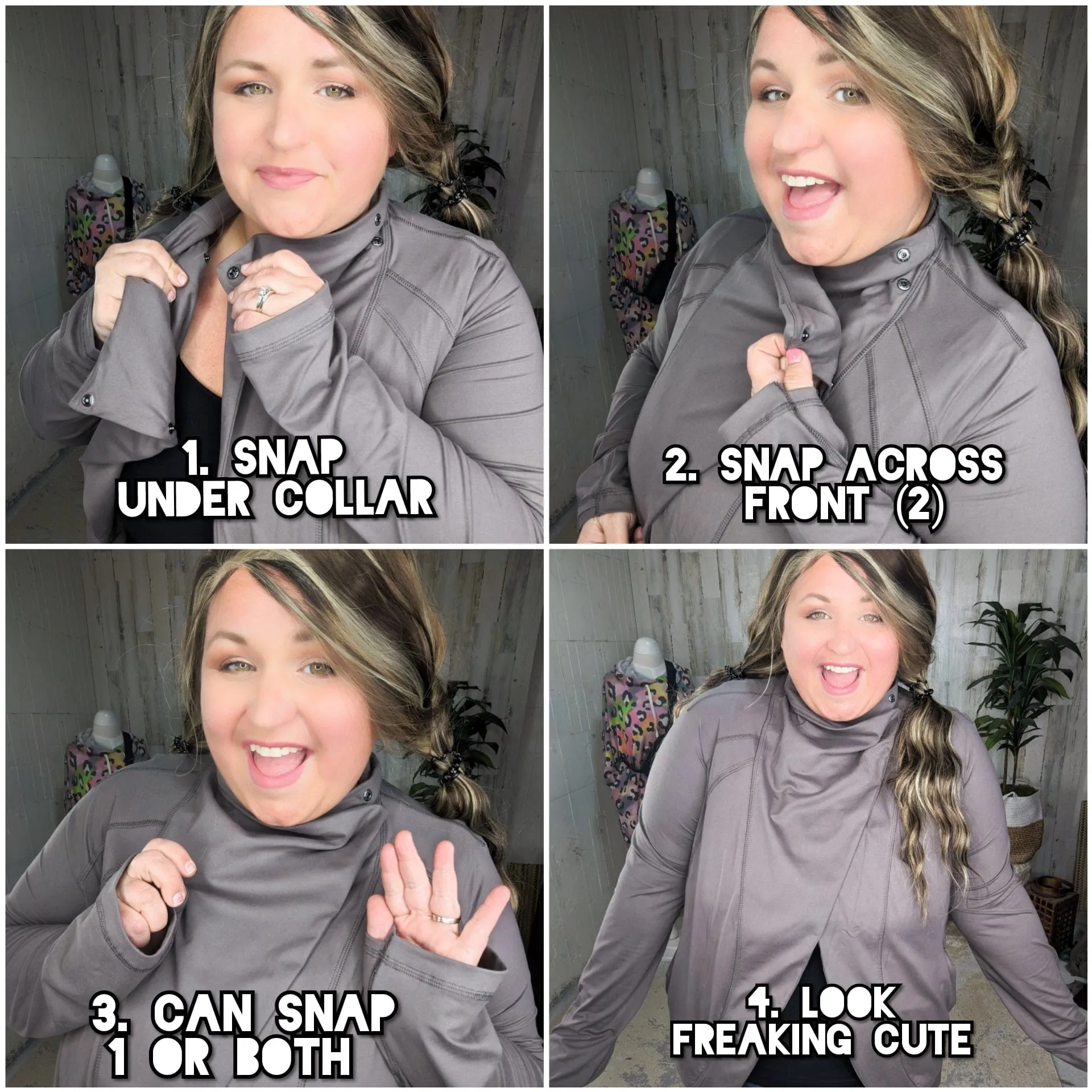 Abigail Athletic Asymmetrical Cardi Jacket (many colors!)