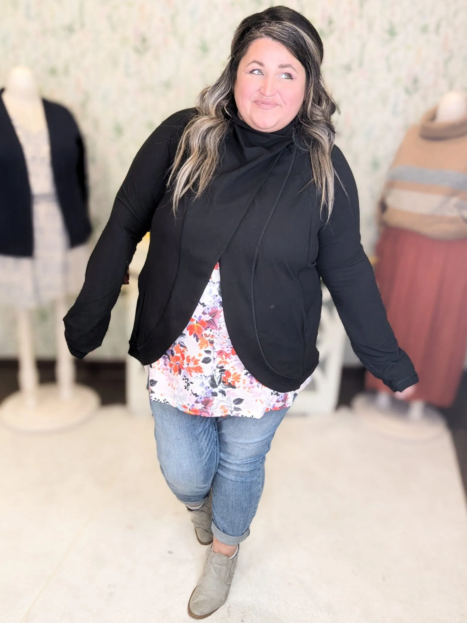 Abigail Athletic Asymmetrical Cardi Jacket (many colors!)