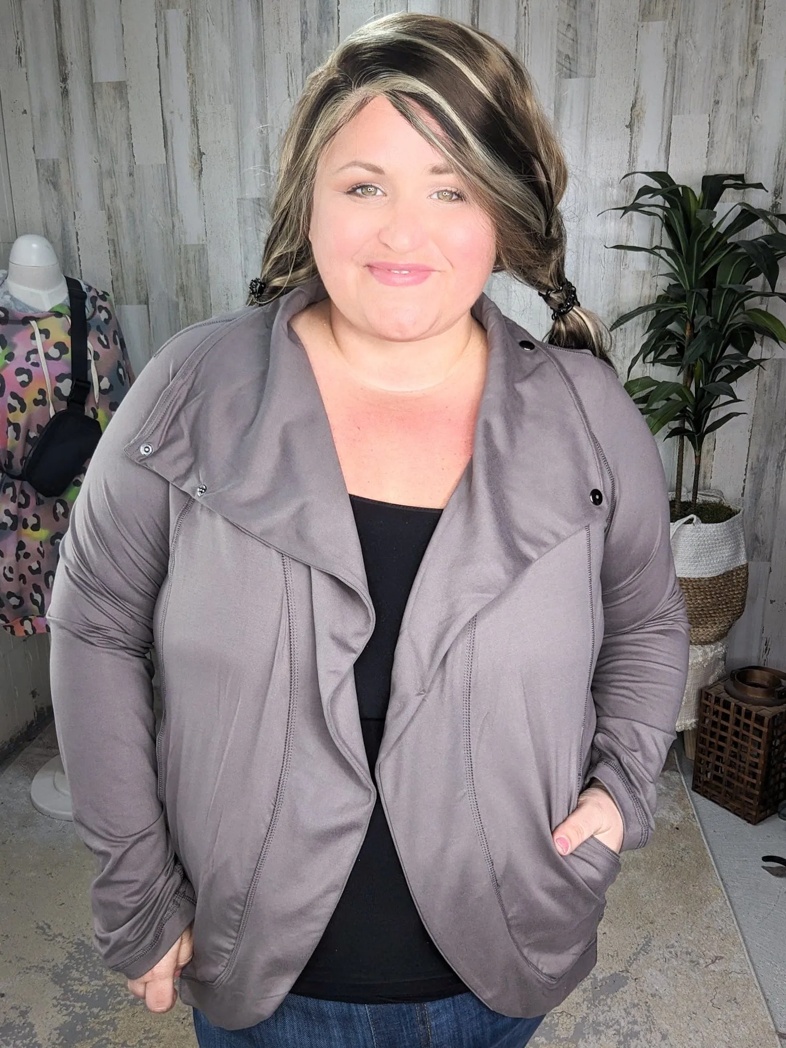Abigail Athletic Asymmetrical Cardi Jacket (many colors!)