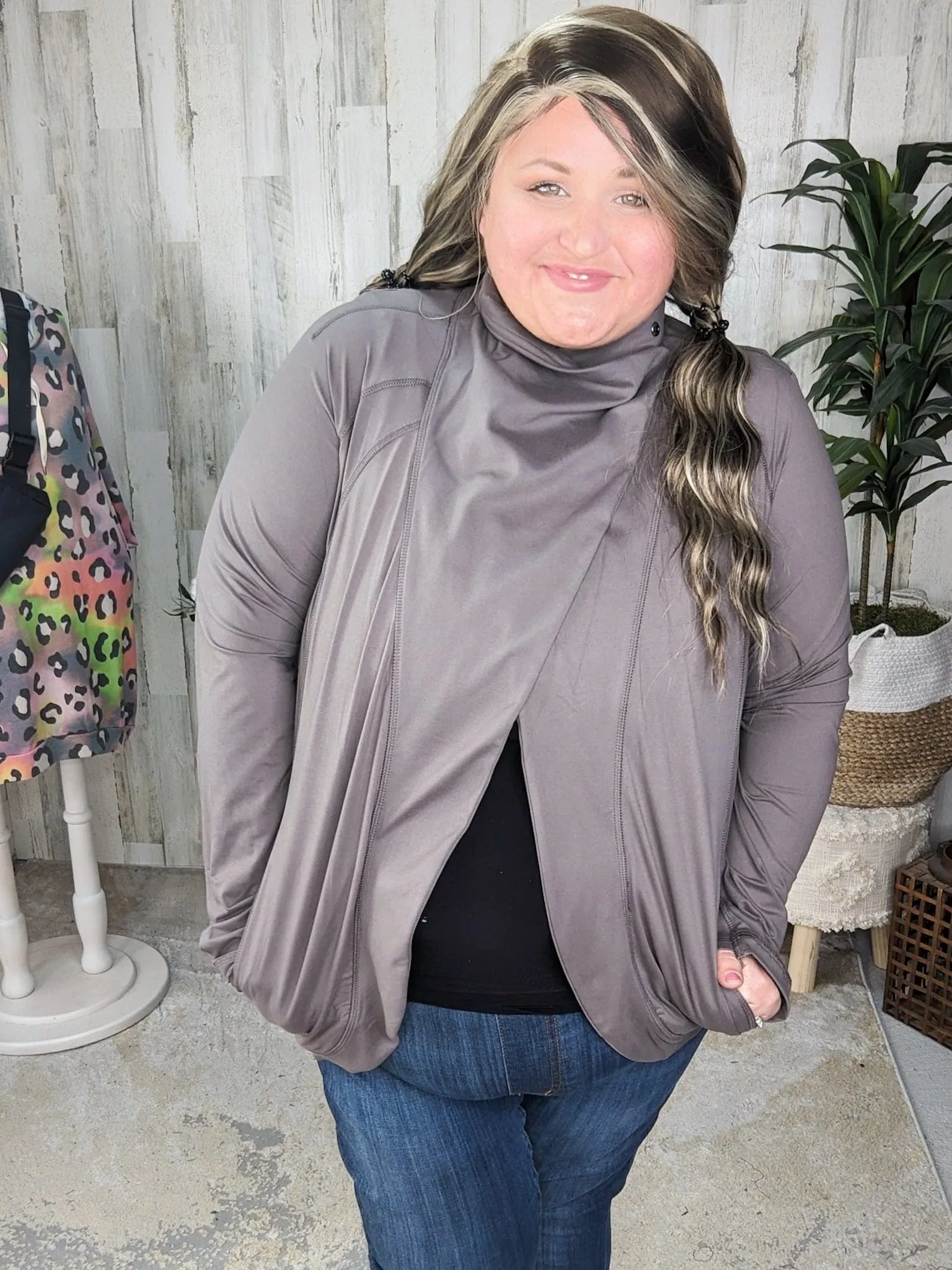 Abigail Athletic Asymmetrical Cardi Jacket (many colors!)