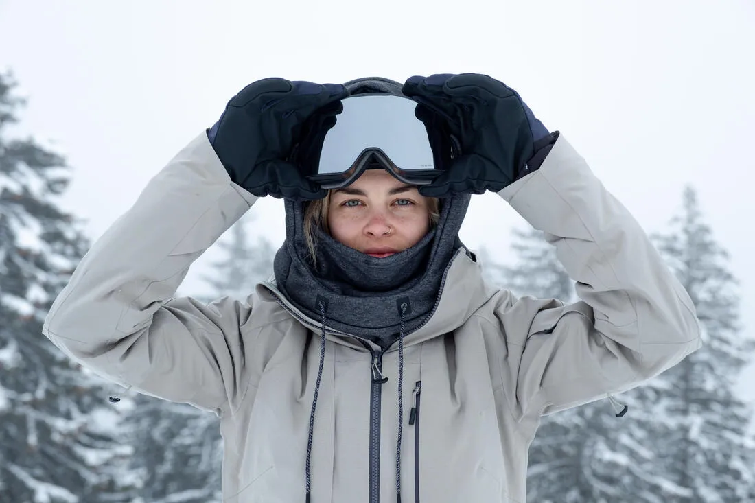 ADULT FLEECE SKI HELMET BALACLAVA - DARK GREY