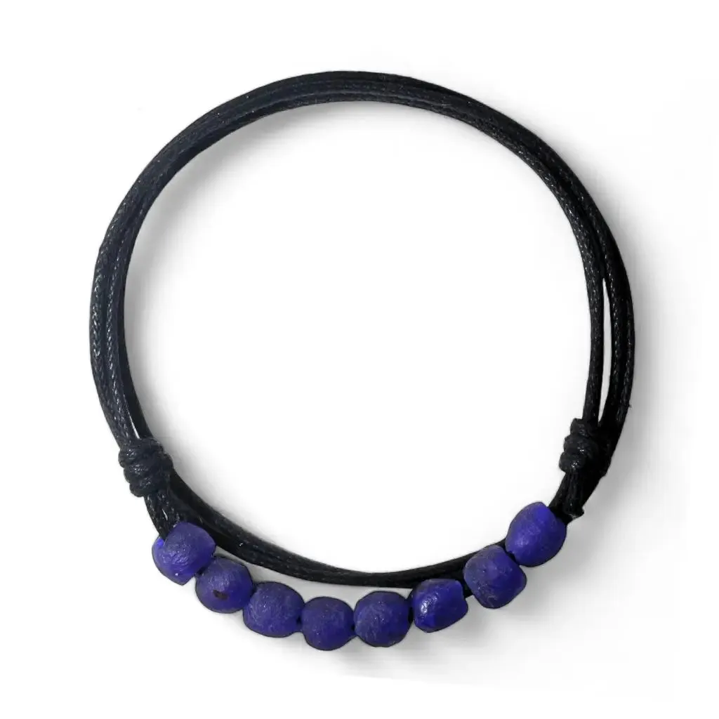 African Recycled Sea Glass Adjustable Choker | Boho Necklace
