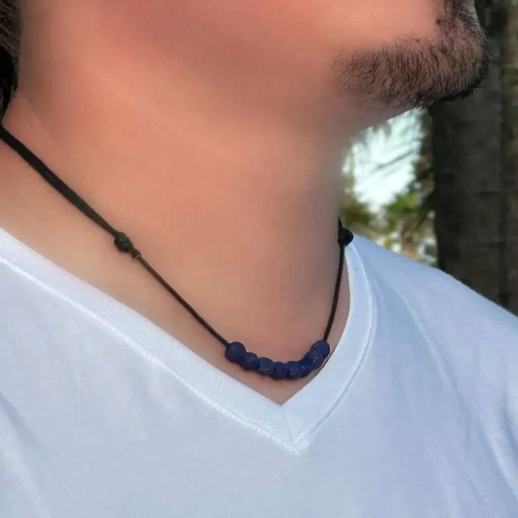 African Recycled Sea Glass Adjustable Choker | Boho Necklace