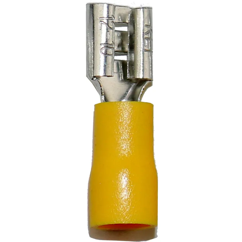 AIRNIX TERMINAL FDD 5.5-250 YELLOW FEMALE QUICK DISCONNECT, CRIMP, PVC INSULATED