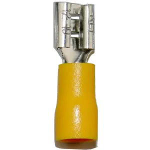 AIRNIX TERMINAL FDD 5.5-250 YELLOW FEMALE QUICK DISCONNECT, CRIMP, PVC INSULATED