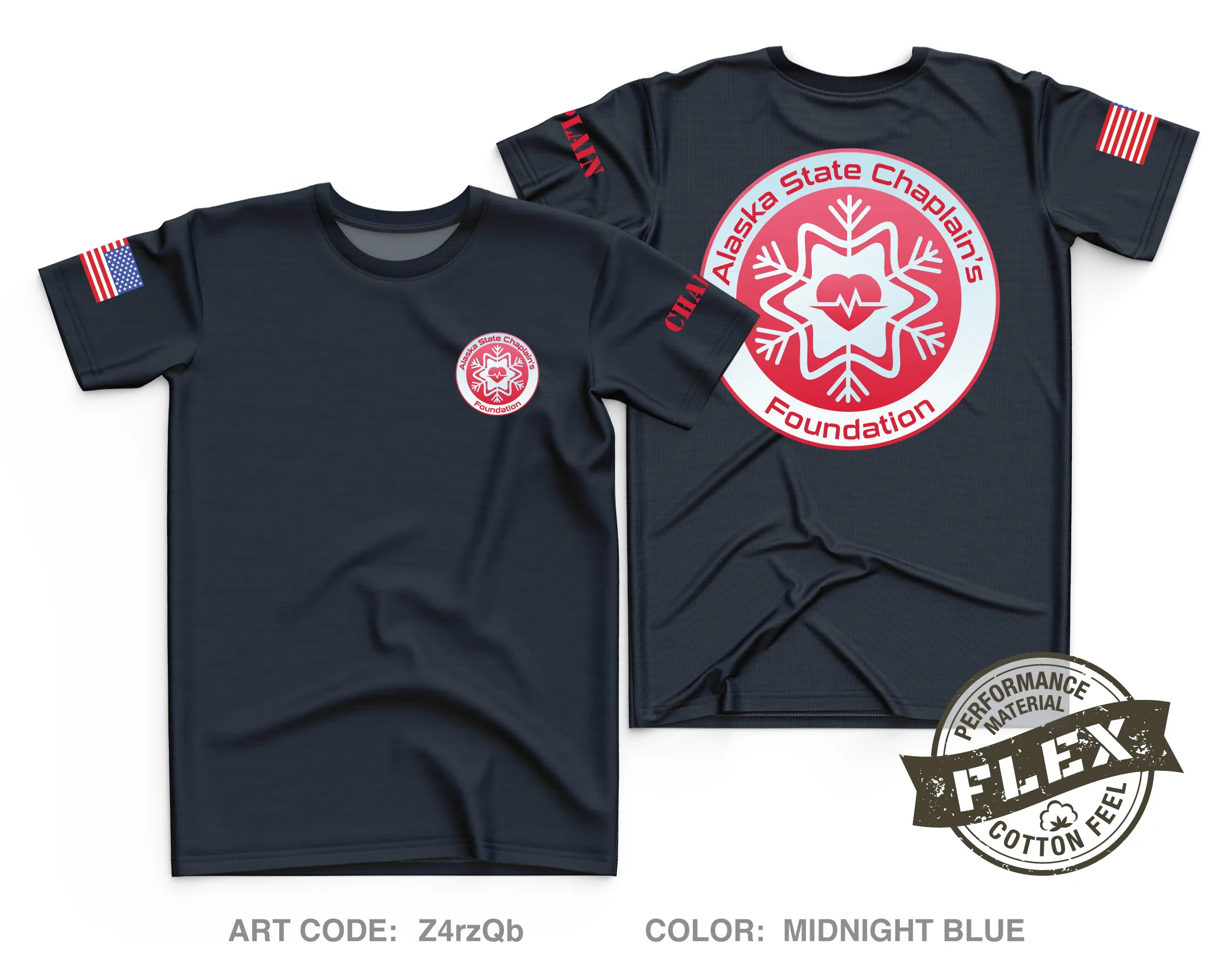 Alaska State Chaplain’s Foundation Core Men's SS Flex Performance Tee - Z4rzQb