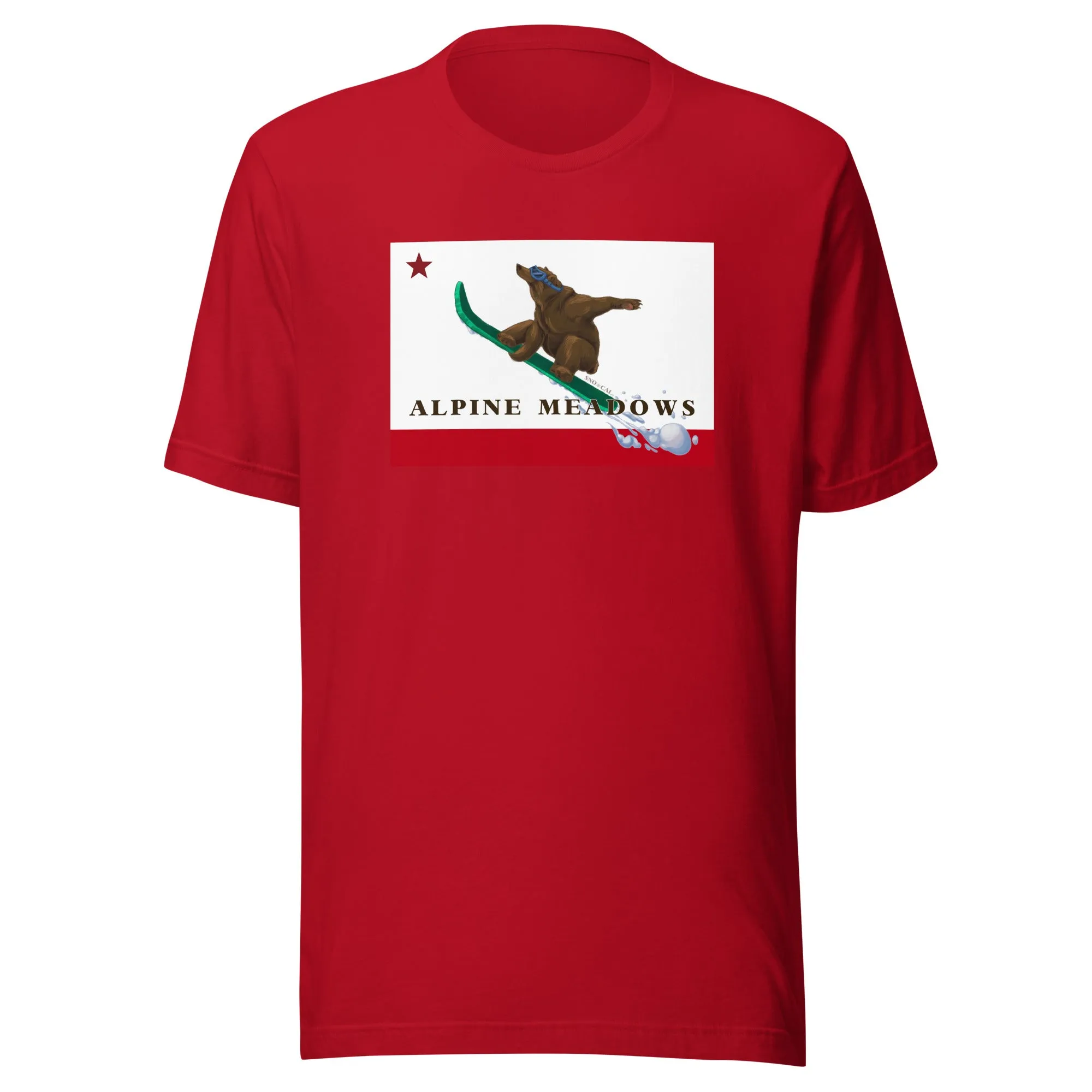 Alpine Meadows Shirt - CA Flag Boarding Grizzly