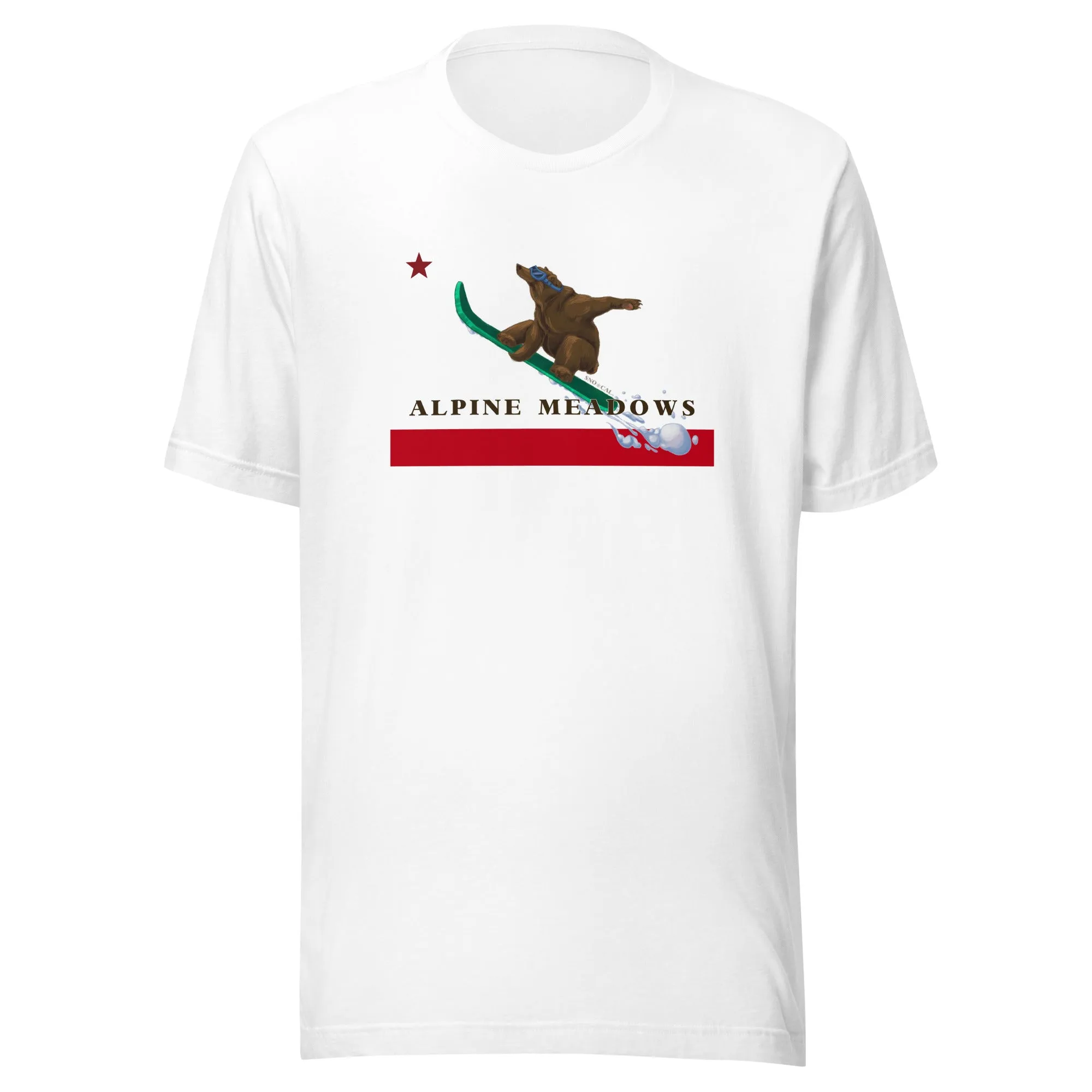 Alpine Meadows Shirt - CA Flag Boarding Grizzly