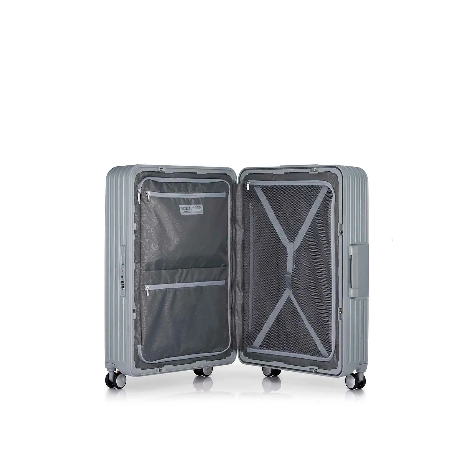 American Tourister Lockation 65cm Suitcase Light Silver