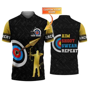 Archery 1 - Personalized Name 3D Polo Shirt - Nsd99