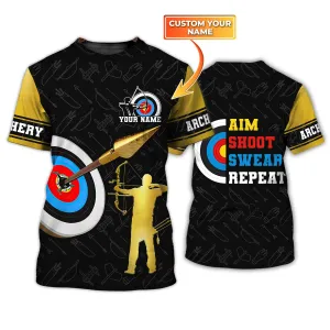 Archery 1 - Personalized Name 3D T Shirt - Nsd99