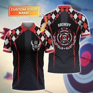 Archery Personalized Name 3D Polo Shirt - TD96 1507