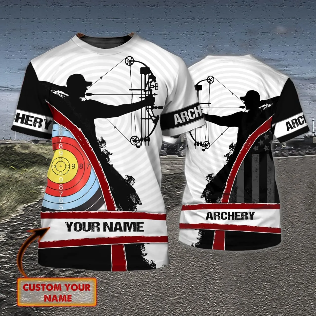 Archery Q - Personalized Name 3D T Shirt - TD96