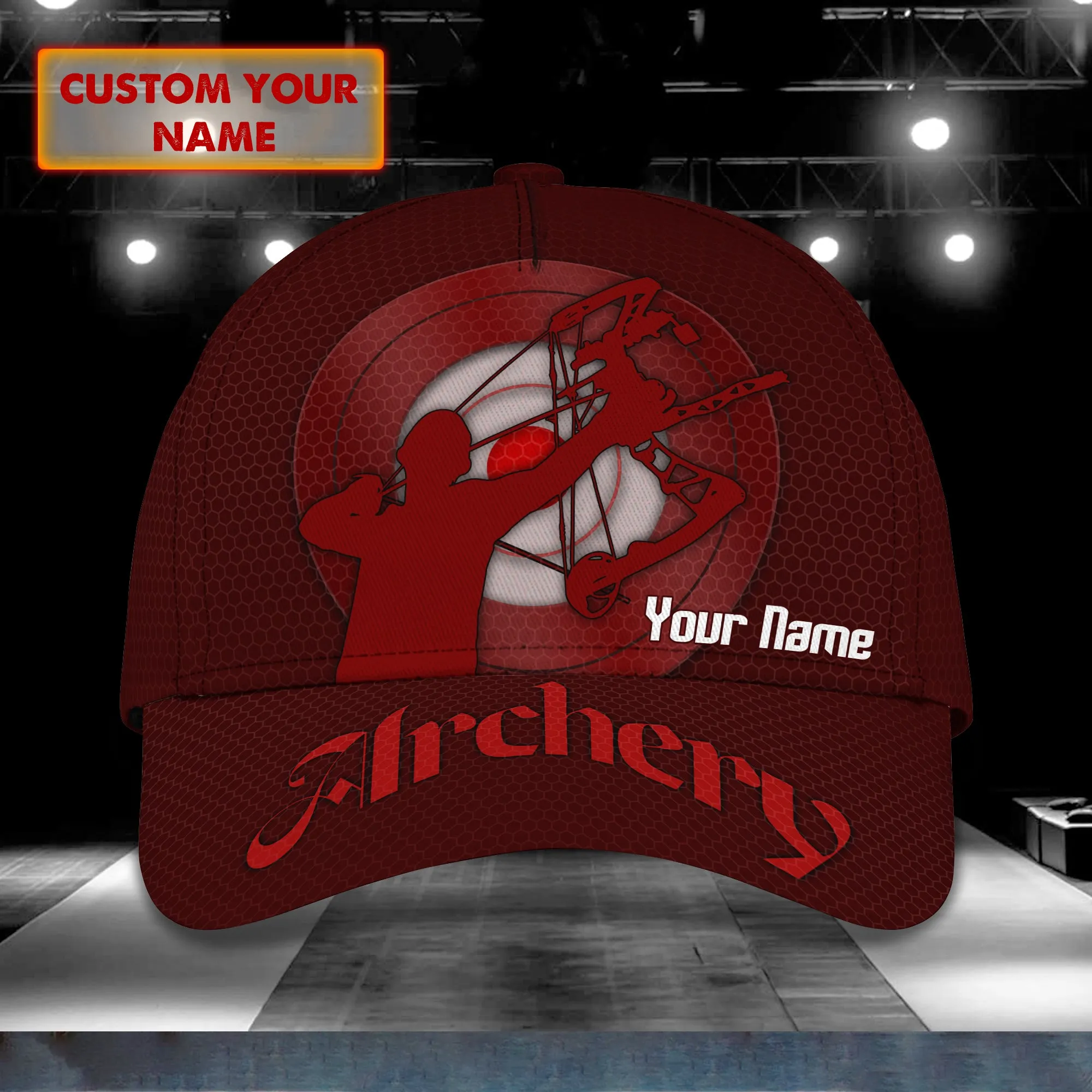 Archery Red - Personalized Name Cap 45 - Nvc97