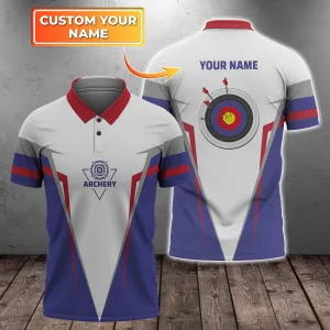 Archery TD801 – Personalized Name 3D Polo Shirt