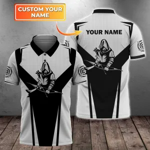 Archery TD803 – Personalized Name 3D Polo Shirt