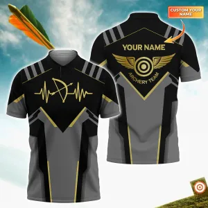 Archery Team Personalized Name 3D Polo Shirt