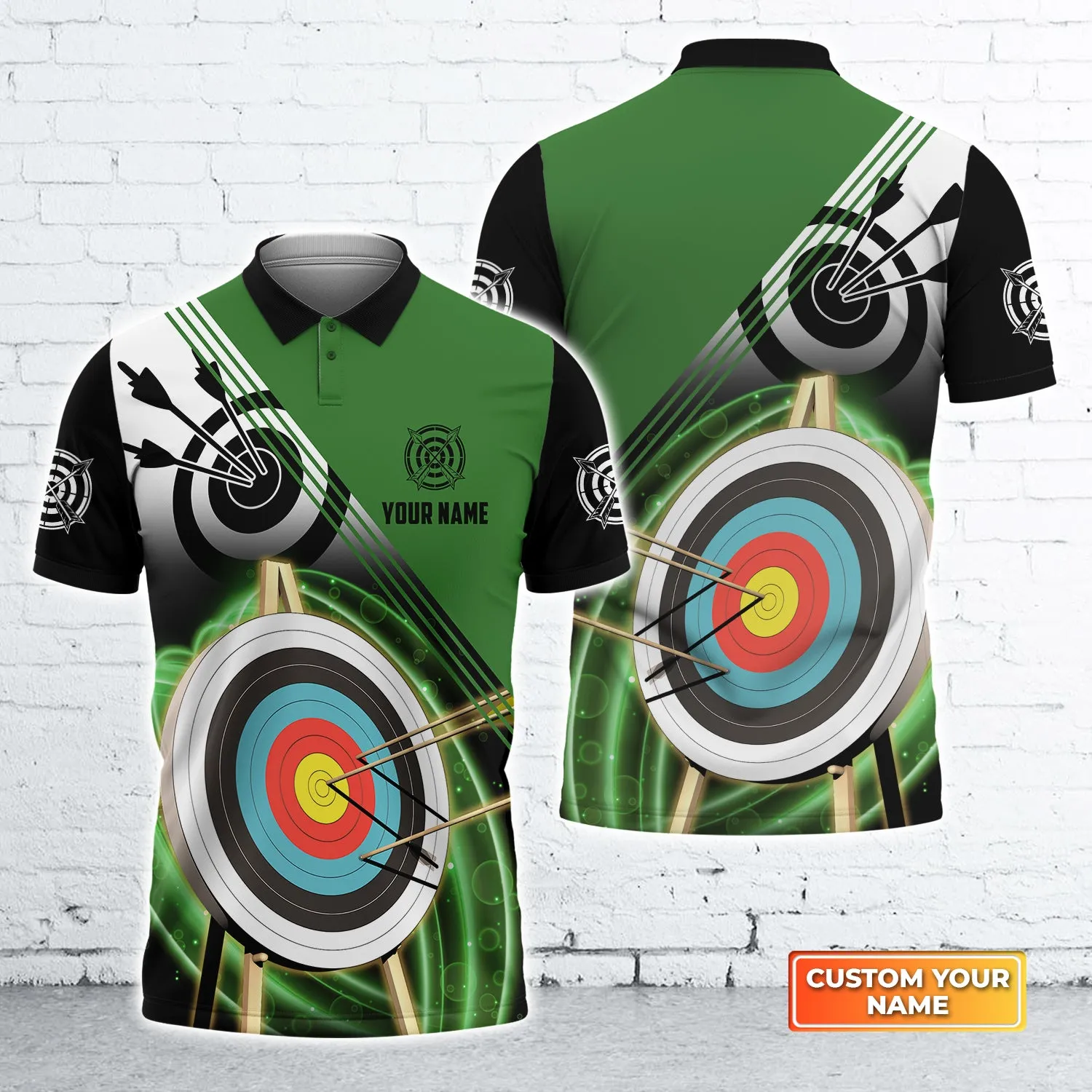 Archery W1 (Green Ver) Personalized Name 3D Polo Shirt