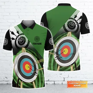 Archery W1 (Green Ver) Personalized Name 3D Polo Shirt