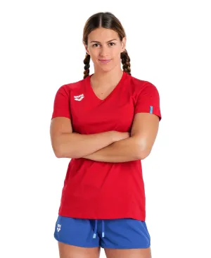 Arena Team Women's Panel T-Shirt - Red