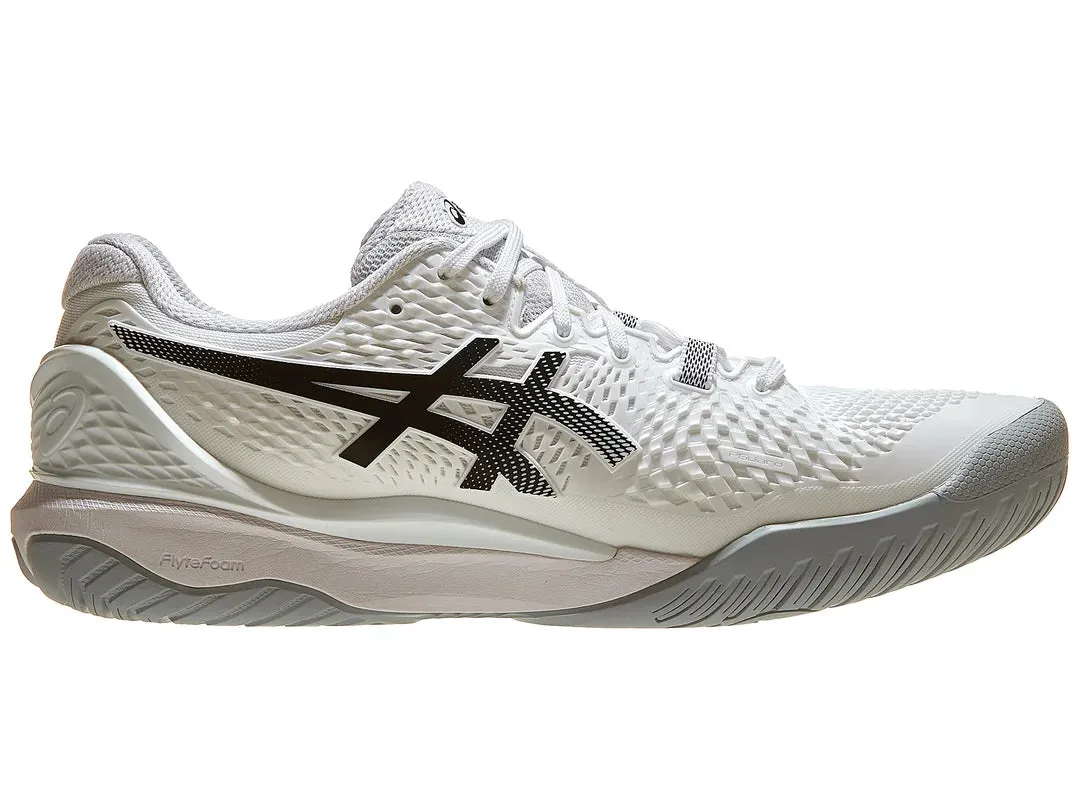 Asics Gel Resolution 9 White/Black Men's Tennis Shoes - 2023 NEW ARRIVAL