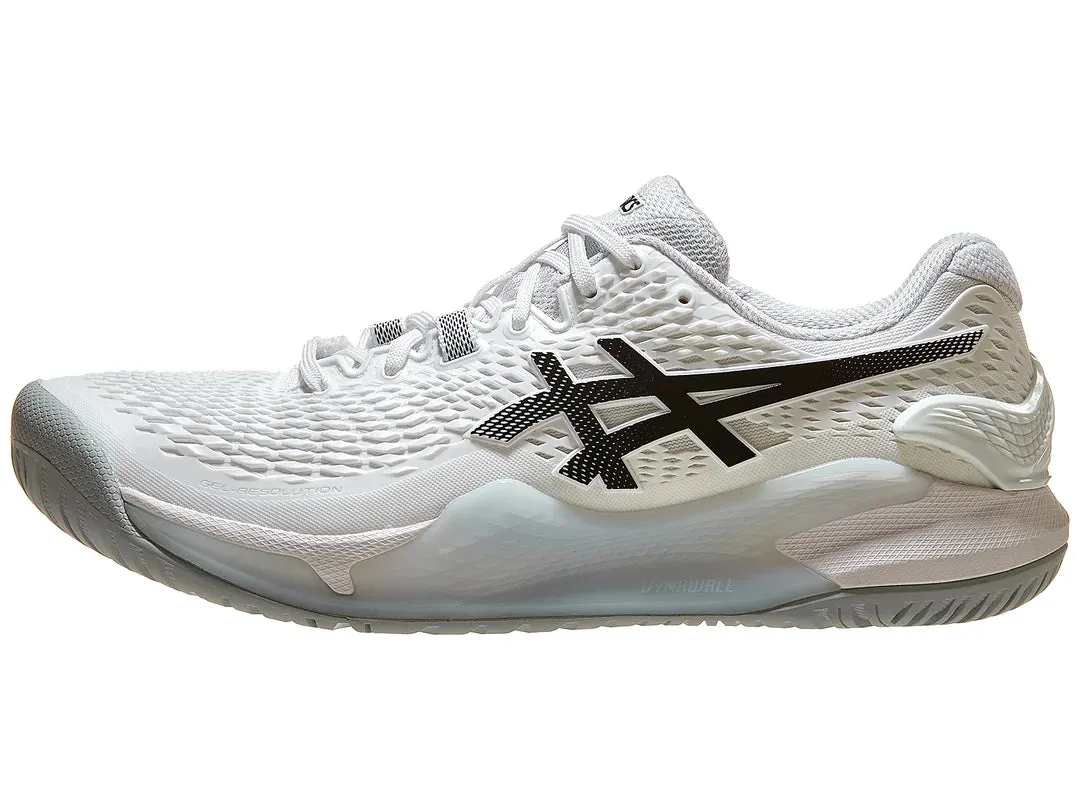 Asics Gel Resolution 9 White/Black Men's Tennis Shoes - 2023 NEW ARRIVAL