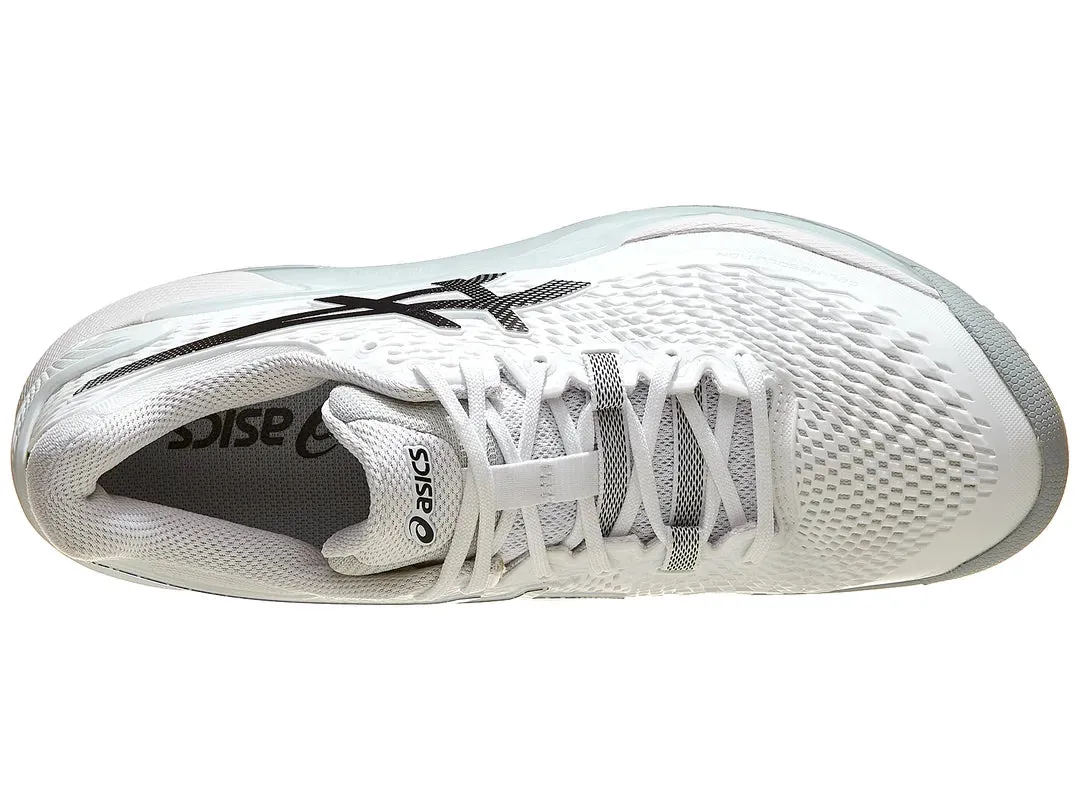 Asics Gel Resolution 9 White/Black Men's Tennis Shoes - 2023 NEW ARRIVAL