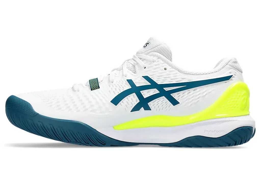 Asics Gel Resolution 9 White/Restful Teal Men's Tennis Shoes - 2023 NEW ARRIVAL