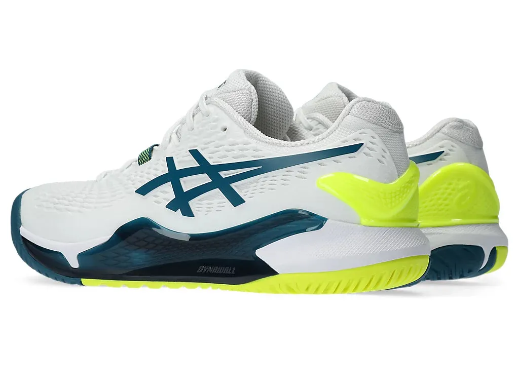 Asics Gel Resolution 9 White/Restful Teal Men's Tennis Shoes - 2023 NEW ARRIVAL