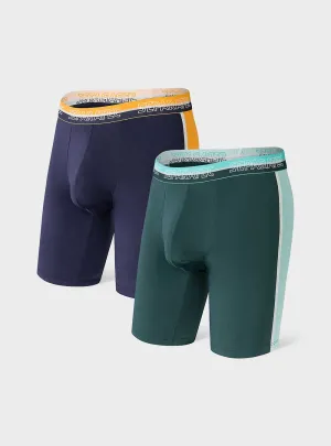 Athletic Cool Mesh  Quick Dry 8 inches Boxer Briefs 2 Pack