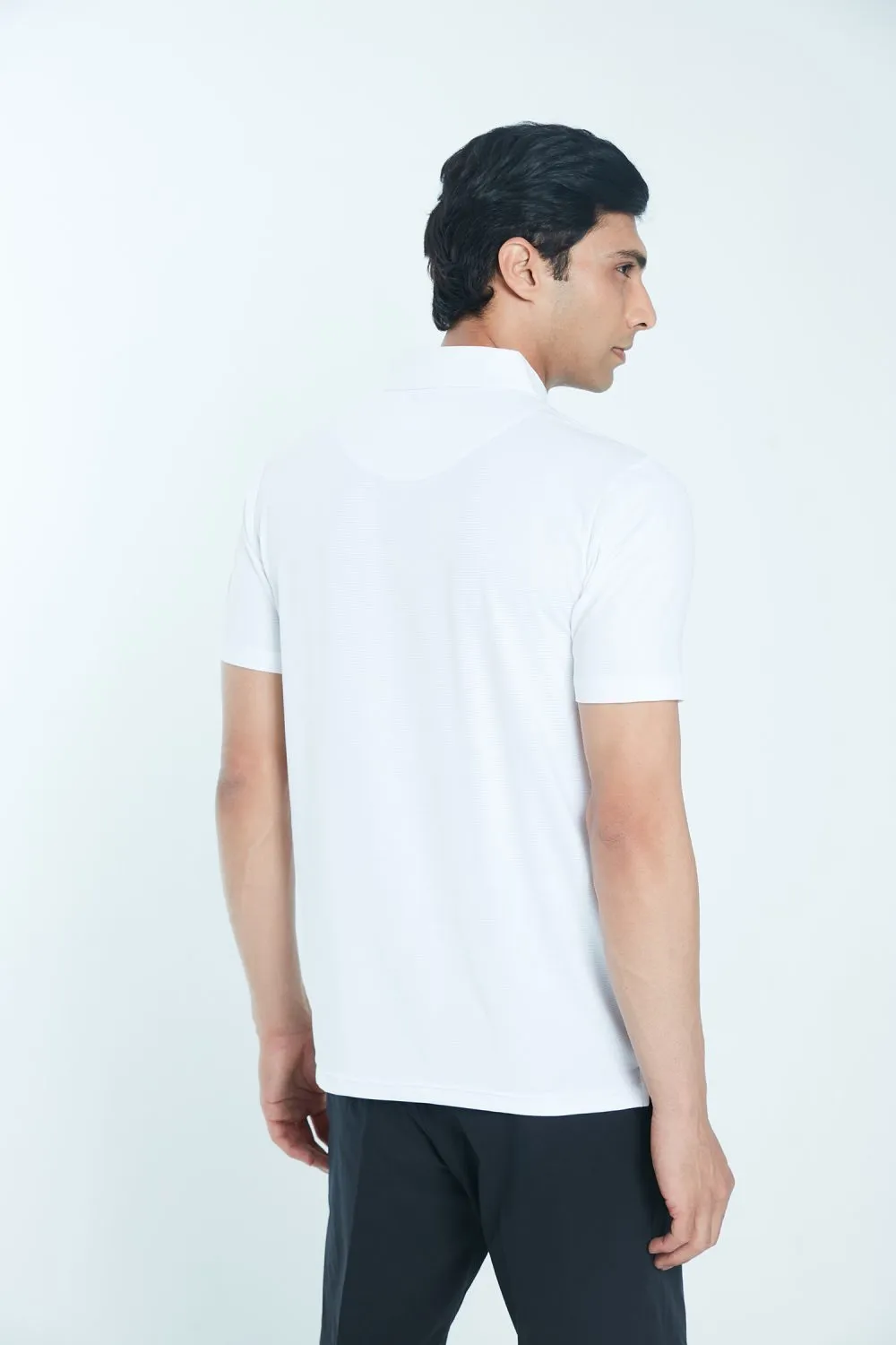 Athletic Drive Mens Polo Classic Button Down – White
