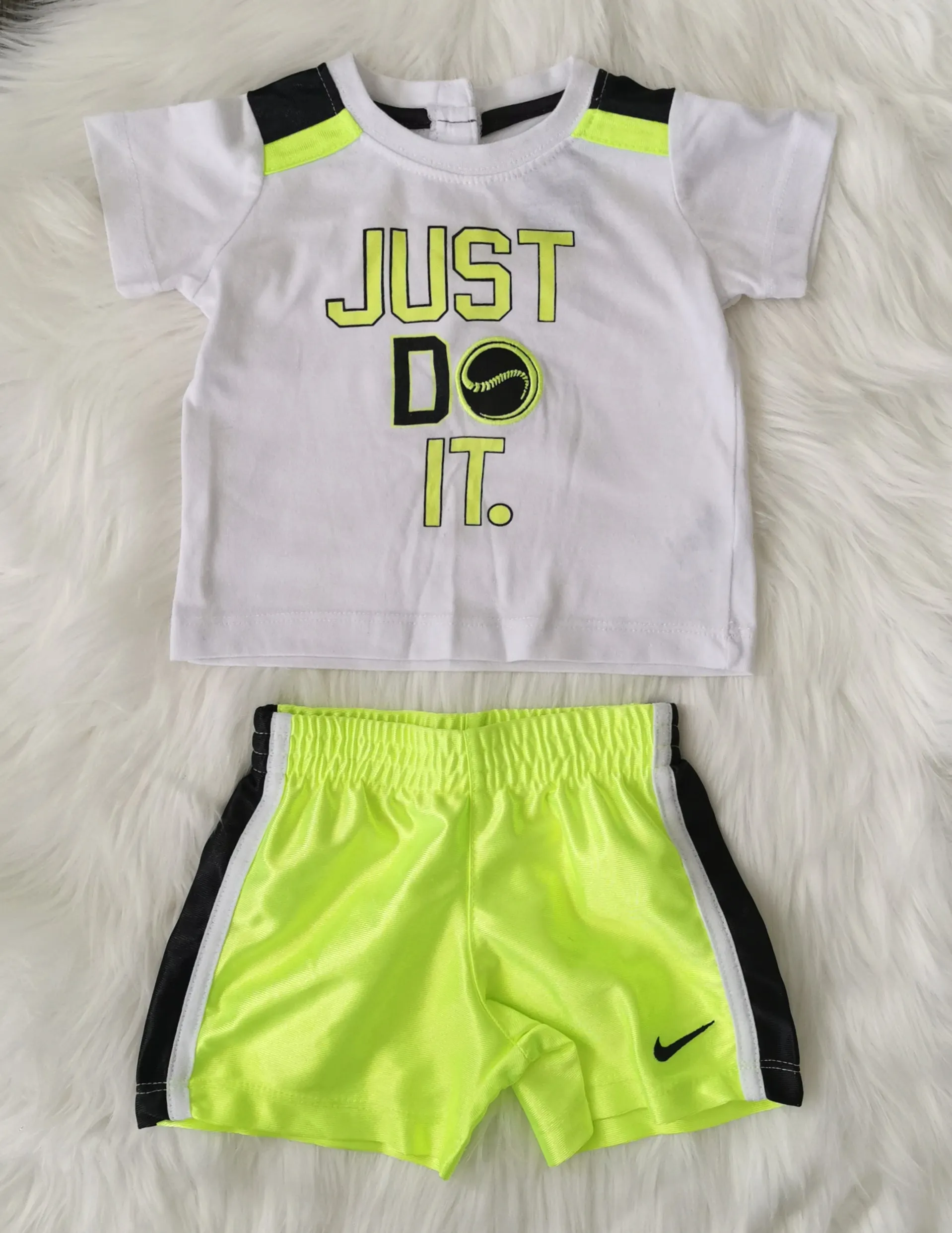 BABY BOY SIZE 6/9 MONTHS - NIKE, 2 Piece Matching Summer Outfit EUC B6