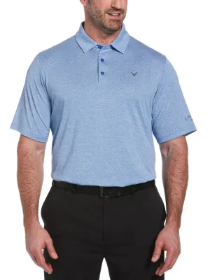Big & Tall Ventilated Heather Jacquard Golf Polo