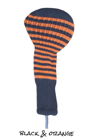 Black and Orange Club Sock Golf Headcover