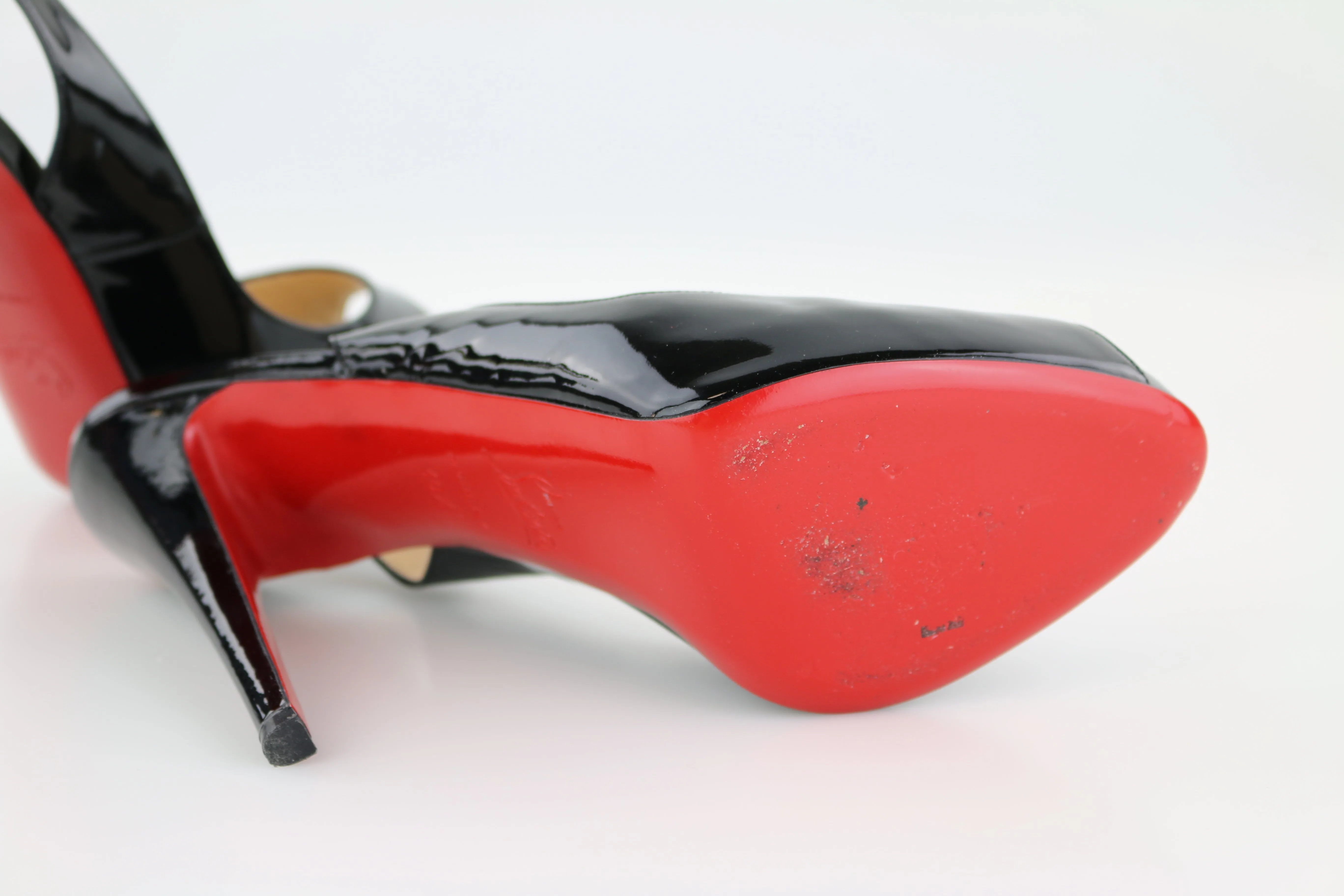 Black Patent Prive 120 Heels 40.5