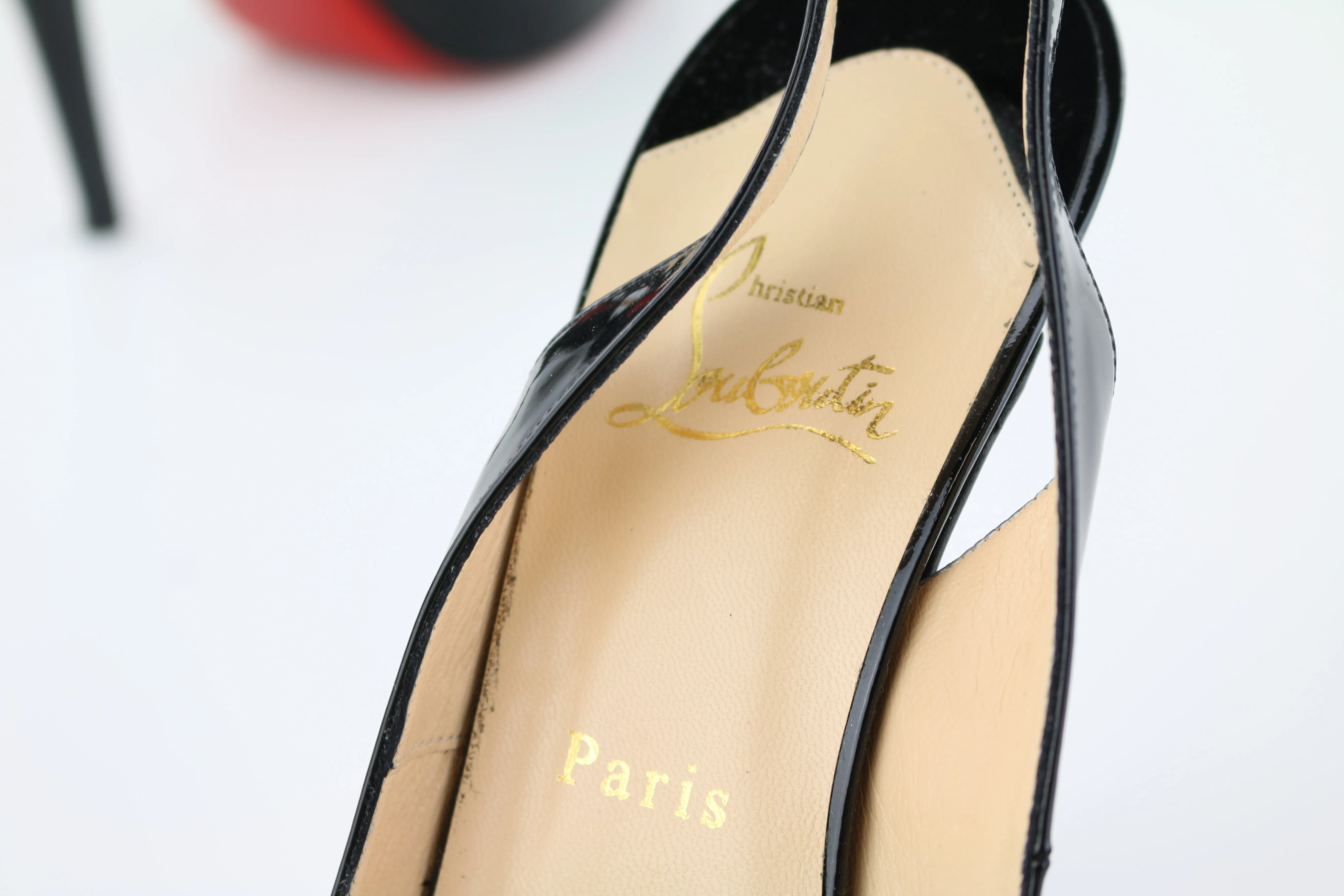 Black Patent Prive 120 Heels 40.5